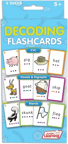 Vista 6 de Tarjetas didácticas de decodificación Junior Learning - 162 tarjetas