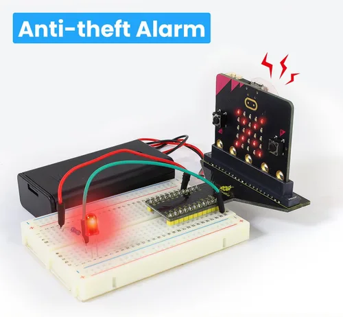Vista 6 de KEYESTUDIO Micro:bit Kit básico de inicio para adolescentes y principiantes - Kit de aprendizaje electrónico con sensores, LED y tutoriales