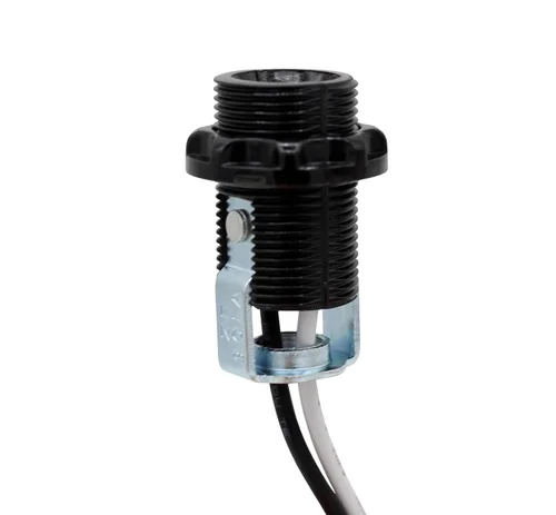 Vista 5 de Creative Hobbies® Candelabro E12 con cables de 12 pulgadas, rosca externa, soporte de montaje, anillo de acabado y sin llave Paquete de 4