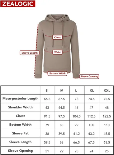 Vista 6 de Sudadera con capucha para hombre, 100% lana merina, capa base, manga larga, térmica