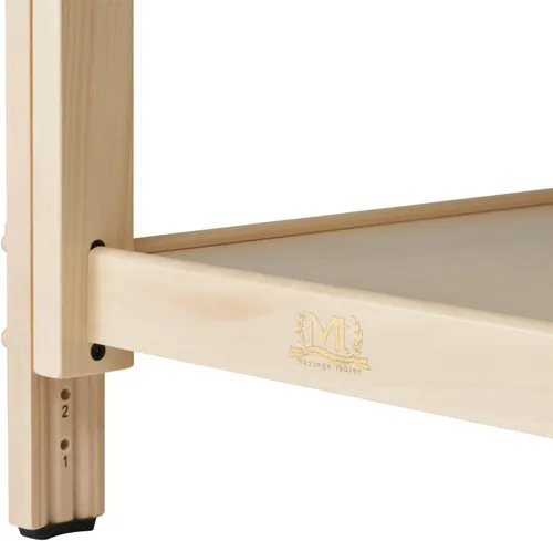 Vista 7 de MT Massage Harvey Comfort - Mesa de masaje estacionaria de madera de 30 pulgadas, color negro, altura ajustable, plana, terapia física, salón