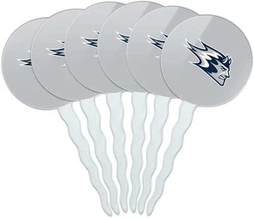Vista 136 de Abilene Christian - Juego de 6 palillos para cupcakes con logotipo secundario