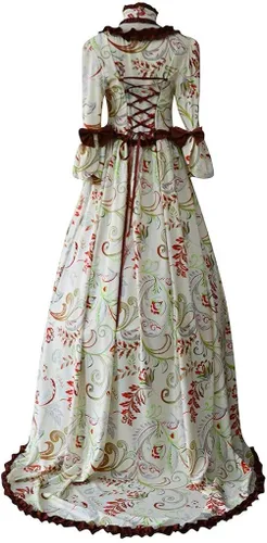 Vista 7 de Disfraz medieval para mujer, vestido victoriano de Marie Antonieta, vestido victoriano del siglo XVIII, vestido de baile medieval de la guerra civil