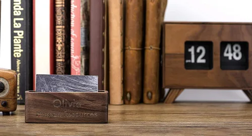 Vista 8 de Tarjetero de madera personalizado personalizado para tarjetas de presentación de tarjetas de presentación de tarjetas de presentación Soporte