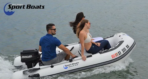 Vista 6 de Manta Ray 8.8' - Modelo SB-270 - Bote de aluminio soldado con calor premium con bolsa de asiento Suelo duro de aluminio rígido Bote inflable