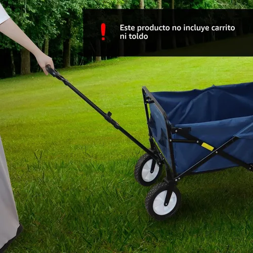 Vista 6 de Mango de repuesto de repuesto para carrito de camioneta, adecuado para accesorios de mango de carrito de campamento al aire libre (no incluye vagón)