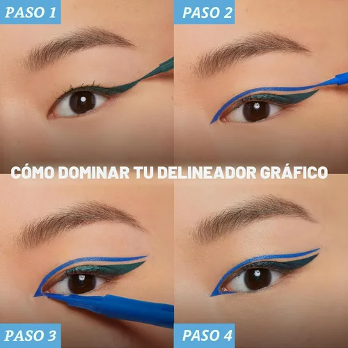 Vista 7 de Maybelline Eyestudio Master Precise All Day - Delineador líquido impermeable para todo el día, negro, 2 unidades (el embalaje puede variar)