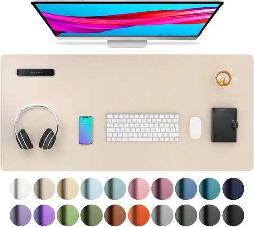 Vista 166 de Aothia - Protector de escritorio de cuero sintético grande, base antideslizante para mouse y superficie para escribir, impermeable, fácil de Agua