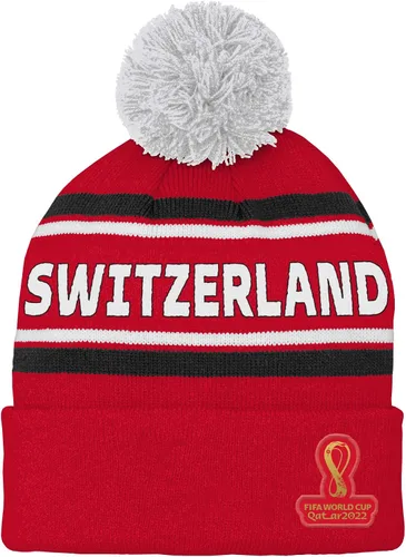 Vista 27 de Outerstuff Sombrero unisex para jóvenes de la Copa Mundial de la FIFA Country Premium Bobble Cuff Pom Hat Borgoña