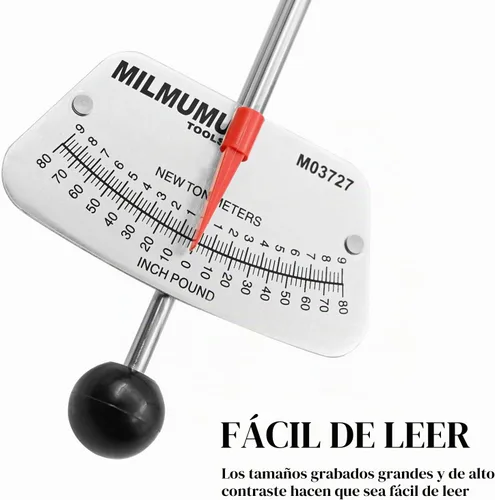 Vista 6 de MILMUMU Instrumento de precisión de llave dinamométrica de haz