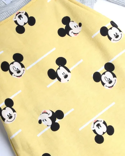 Vista 4 de Disney Conjunto de mono de Mickey Mouse para bebé, 2 piezas, mameluco y camisa de manga larga
