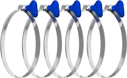 Vista 12 de POWERTEC Abrazaderas de manguera de doble bucle de 2-1/2 pulgadas para ventilación de secadora y recolección de polvo, abrazaderas de resorte