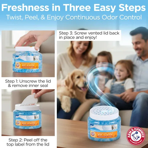 Vista 7 de Arm & Hammer Perlas de gel desodorizantes para mascotas Air Care para mascotas, eliminador de olores de mascotas para habitaciones, armarios