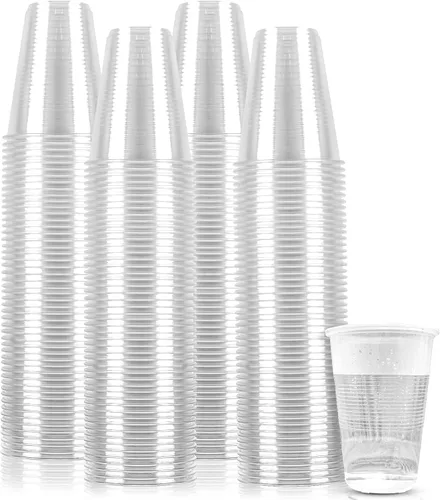 Vista 9 de TashiBox Vasos de plástico desechables para fiestas de 12 oz (rojo, 100)