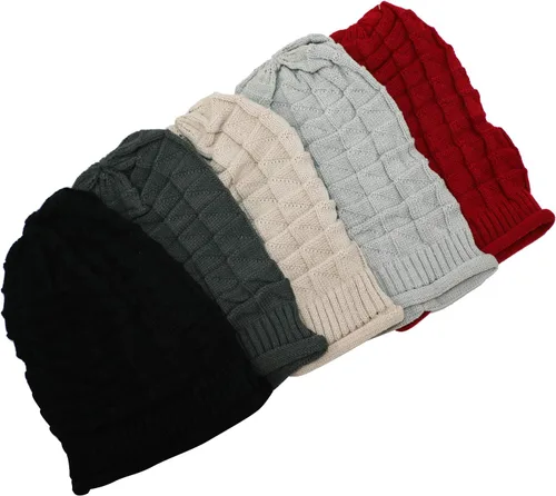 Vista 4 de Las mujeres Knit Beanie Baggy Oversize invierno cálido sombrero suave Slouchy Beanie Skully Cap