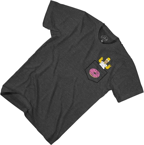 Vista 4 de The Simpsons Camiseta con logotipo de Krusty The Clown para hombre con logotipo de Krusty Burger