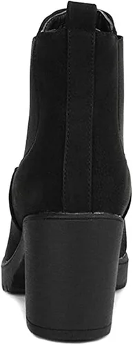 Vista 4 de DREAM PAIRS - Botines de tacón alto de estilo Chelsea para mujer Fre