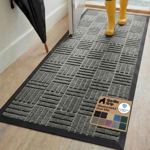 Vista 49 de Gorilla Grip - Tapete WeatherMax todo terreno 100% impermeable, caucho natural, resistente a manchas y decoloración, interior y exterior, fácil
