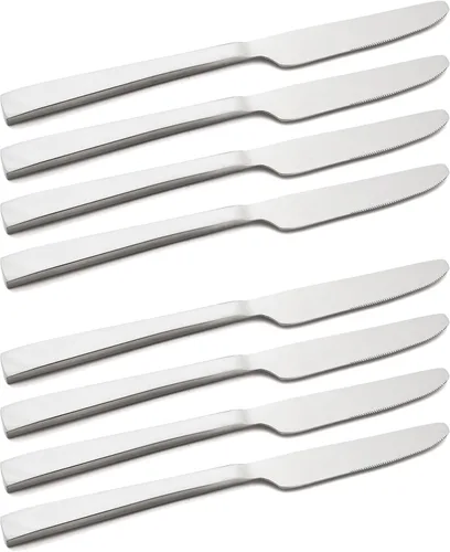 Vista 11 de Cucharas de cena de acero inoxidable 18/10, cucharas plateadas para comer sopa, cereales, cuchara de comida para uso diario