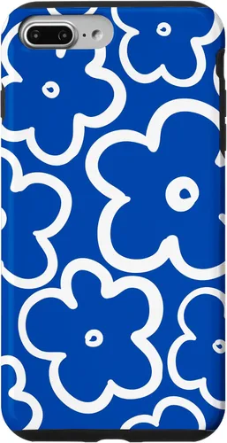 Vista 12 de Funda floral azul y blanca con diseño de flores silvestres para iPhone 16