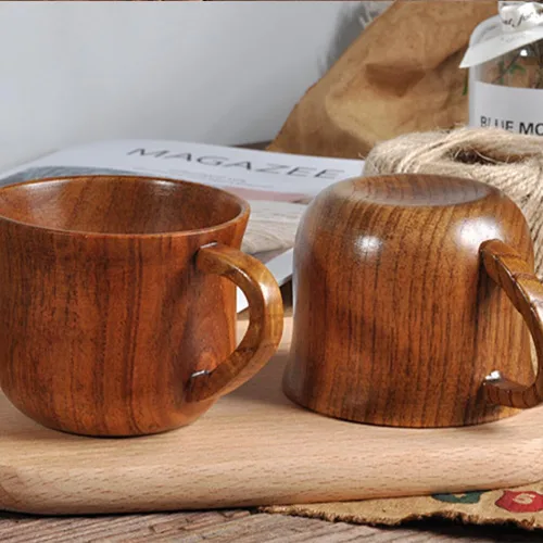 Vista 8 de Taza de cerveza de azufaifo con asa, reutilizable, para té, leche, agua, sólida y práctica