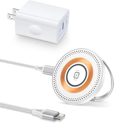 Vista 9 de Cargador de pared USB, adaptador de cargador, Ailkin de 2.4 amperios de doble puerto plegable cargador rápido cubo de repuesto para iPhone