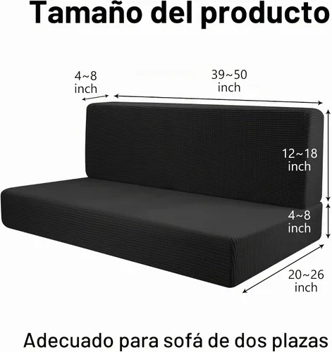 Vista 2 de Tlswshsy Fundas de cojín para comedor de autocaravana, protector elástico para muebles de sofá biplaza, fundas elásticas para cojines de cámper