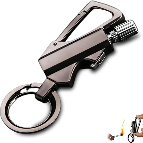 Vista 12 de Consensuts Lighter-Consensuts - Encendedor infinito permanente con llavero multiherramienta abridor de botellas para exteriores (A)