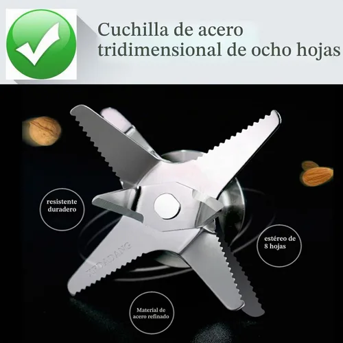 Vista 8 de Batidora de alimentos para encimera, máquina de sopa caliente, procesador de alimentos de cocina de alta velocidad con 9 programas de un toque