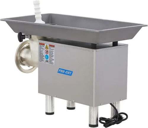 Vista 5 de PRO-CUT KG-22 picadora de carne de acero inoxidable con motor 1 Hp, sin arandela