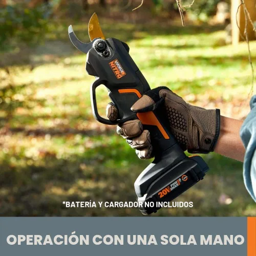 Vista 8 de Worx Tijera de podar/Podadora WORX NITRO de 20V con Power Share (Solo herramienta) - WG330.9