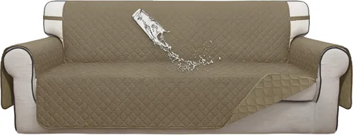 Vista 21 de ISSUNTEX Fundas de sofá de dos plazas con doble protección 100% impermeables para sala de estar, fundas para sofá de 2 cojines, protector de muebles