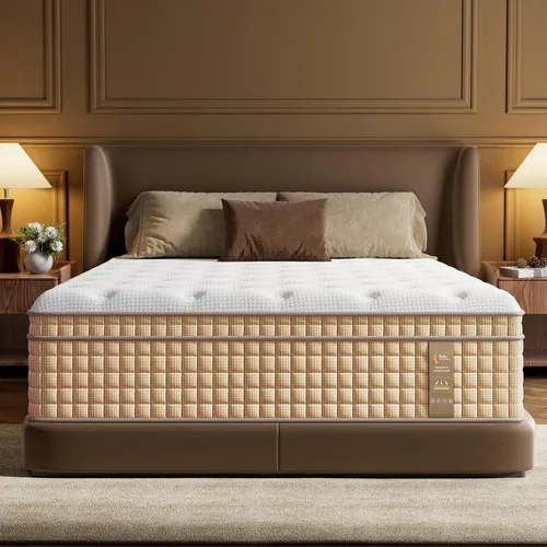 Vista 12 de BedStory Colchón de tamaño King, colchones híbridos firmes de 12 pulgadas en una caja con gel refrescante y resortes ensacables para aliviar