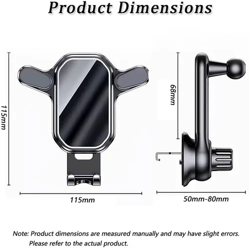 Vista 8 de Car Phone Holder Mount for Jaguar XEL/XFL/E-PACE/XE/XJ, Air Vent Cell Phone Car Mount, 360° Flexible Rotation Vent Clip, Adjustable Automobile