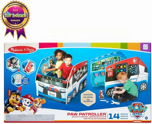 Vista 3 de Melissa & Doug PAW Patrol Centro de actividades de madera Paw Patroller Espacio de juego multicara - Certificado FSC