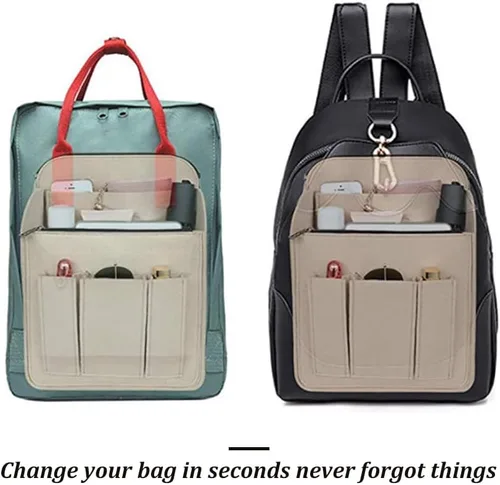 Vista 5 de WADORN Organizador de mochila de fieltro, divisor de bolsa pequeña para mochila, bolso, organizador de bolsa de fieltro para viaje, mochila