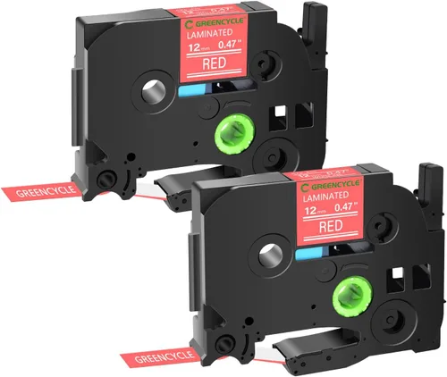 Vista 35 de GREENCYCLE Cinta para etiquetadora Brother P-Touch TZe-831 TZ-831 de 0.472 in 0.47 laminada TZe TZ Gold Tape para PT-D210 PT-D600 PT-H110 PT-1230, 2