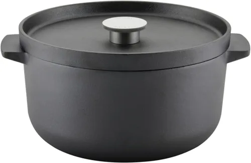 Vista 15 de KitchenAid - Horno holandés/cacerola de hierro fundido esmaltado, 6 cuartos de galón, Azul Terciopelo
