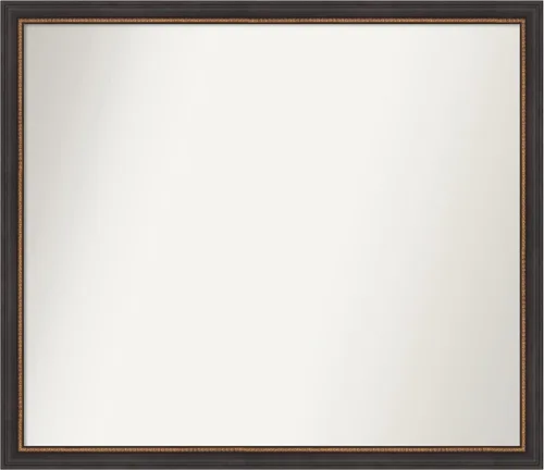 Vista 181 de Amanti Art Espejo de baño negro para sobre el fregadero, 23 x 23 pulgadas, espejo cuadrado negro Ashton, marco de madera tradicional mediano, se