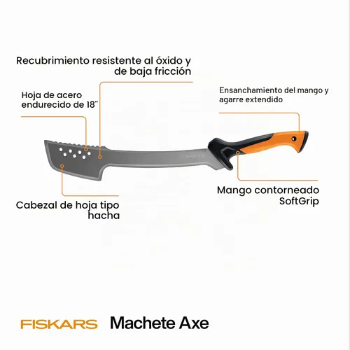 Vista 3 de Fiskars, hacha tipo machete, 29 pulgadas