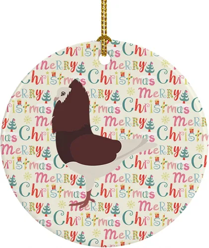 Vista 91 de Caroline's Treasures Adorno de cerámica de avestruz común para árbol de Navidad, decoración colgante para el hogar, Navidad, vacaciones, fiesta