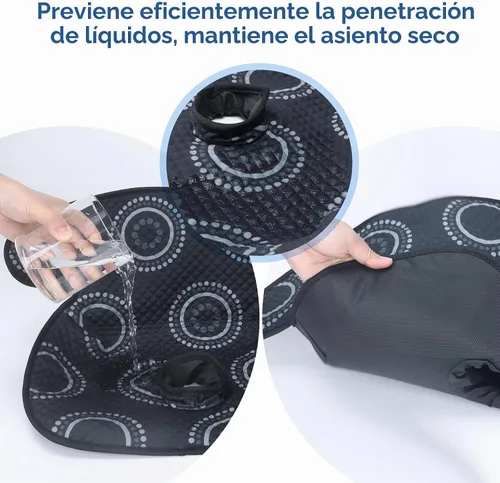 Vista 2 de COOLBEBE - Protector de asiento de coche impermeable para entrenamiento para ir al baño, color negro