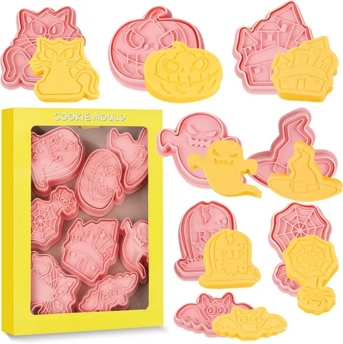 Vista 10 de Juego de cortadores de galletas con forma de bola, 8 piezas de fútbol 3D, baloncesto, béisbol, voleibol, fútbol, tenis, cortadores de galletas