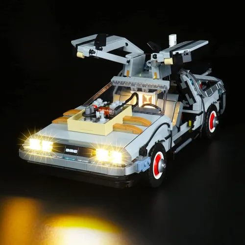 Vista 10 de VONADO Kit de luz LED compatible con Lego Back to the Future Time Machine 10300 (sin modelo), kit de iluminación compatible con juguetes
