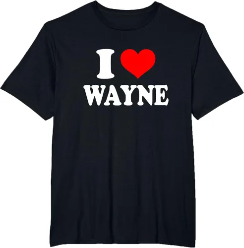 Vista 69 de Wayne - Camiseta I Heart Wayne - I Love Wayne, Negro, S