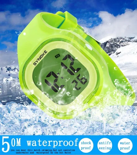 Vista 4 de Gosasa Reloj luminoso impermeable masculino y femenino del silicón del electrón los 164.0 ft de los relojes LED de los deportes de Digitaces