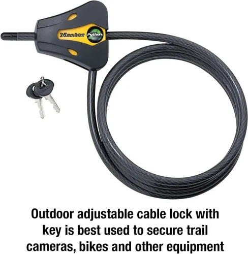 Vista 6 de Master Lock - Cerraduras de cable ajustables Python con 4 llaves, modelo # 8419KA-2