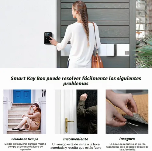 Vista 9 de CATCHFACE - Cerradura de caja inteligente, caja de bloqueo de llave inalámbrica con aplicación y compartir ekey Bluetooth llave cerradura cerradura
