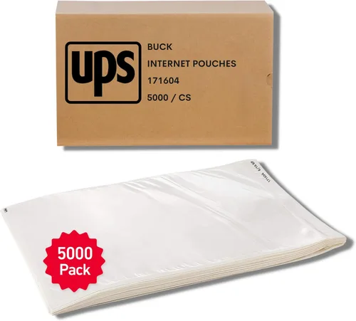 Vista 10 de Paquete de 1000 fundas para etiquetas de envío de UPS de 6.5 x 10 pulgadas, bolsas transparentes autoadhesivas de embalaje, sobres impermeables