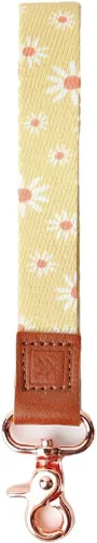 Vista 6 de Correa de muñeca de Thread Wallets para hombres y mujeres, llavero de pulsera para insignia, billetera y correa de muñeca para teléfono Negro